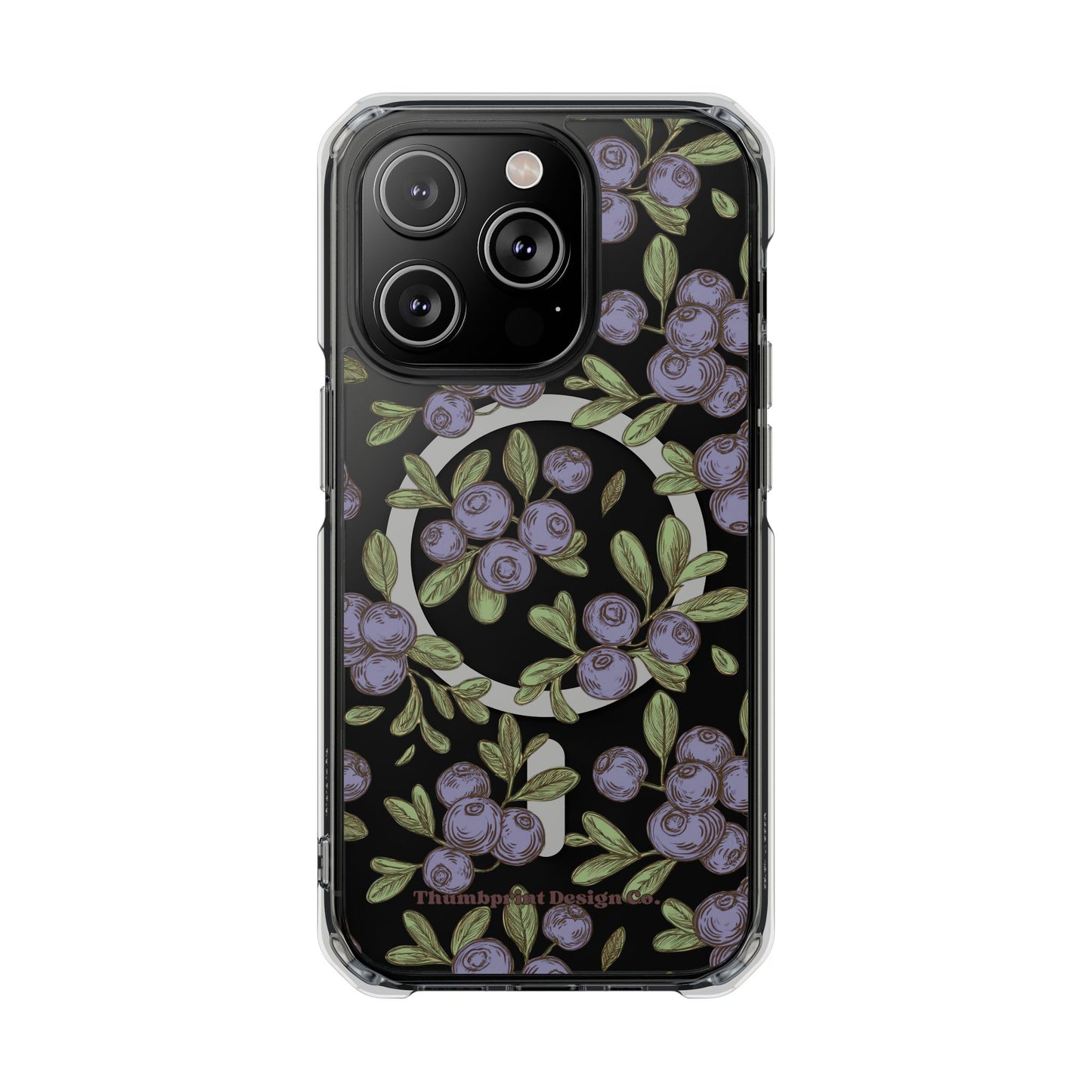 Michigan Blueberry Magnetic Clear Impact Cases