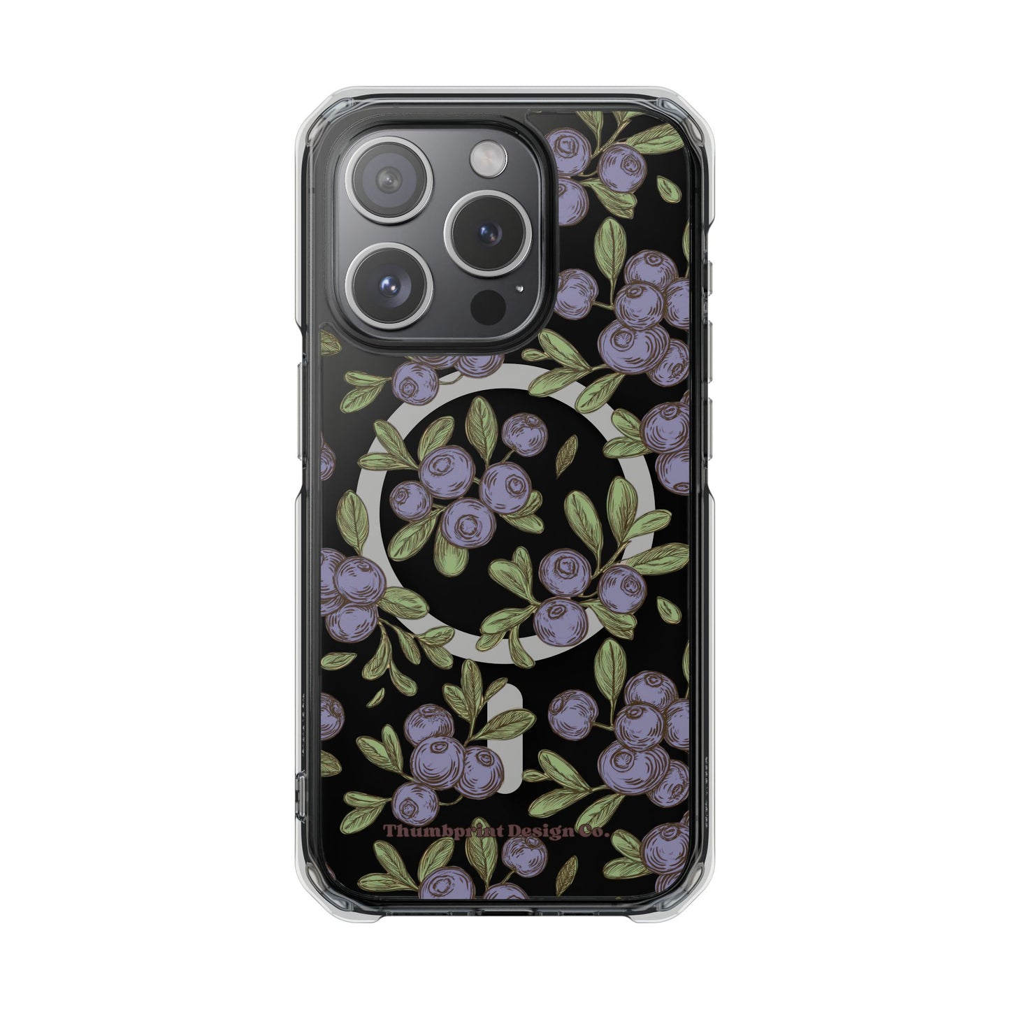 Michigan Blueberry Magnetic Clear Impact Cases