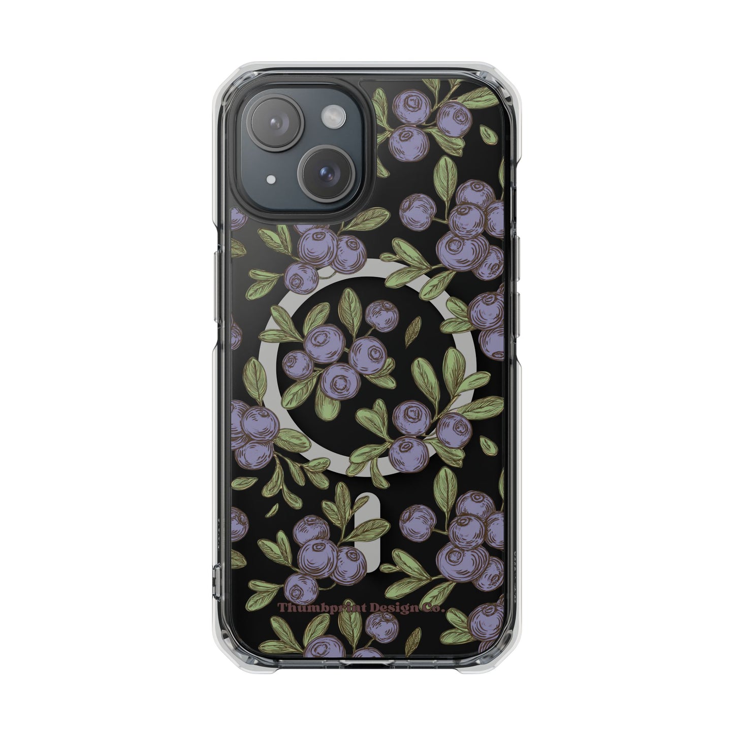 Michigan Blueberry Magnetic Clear Impact Cases