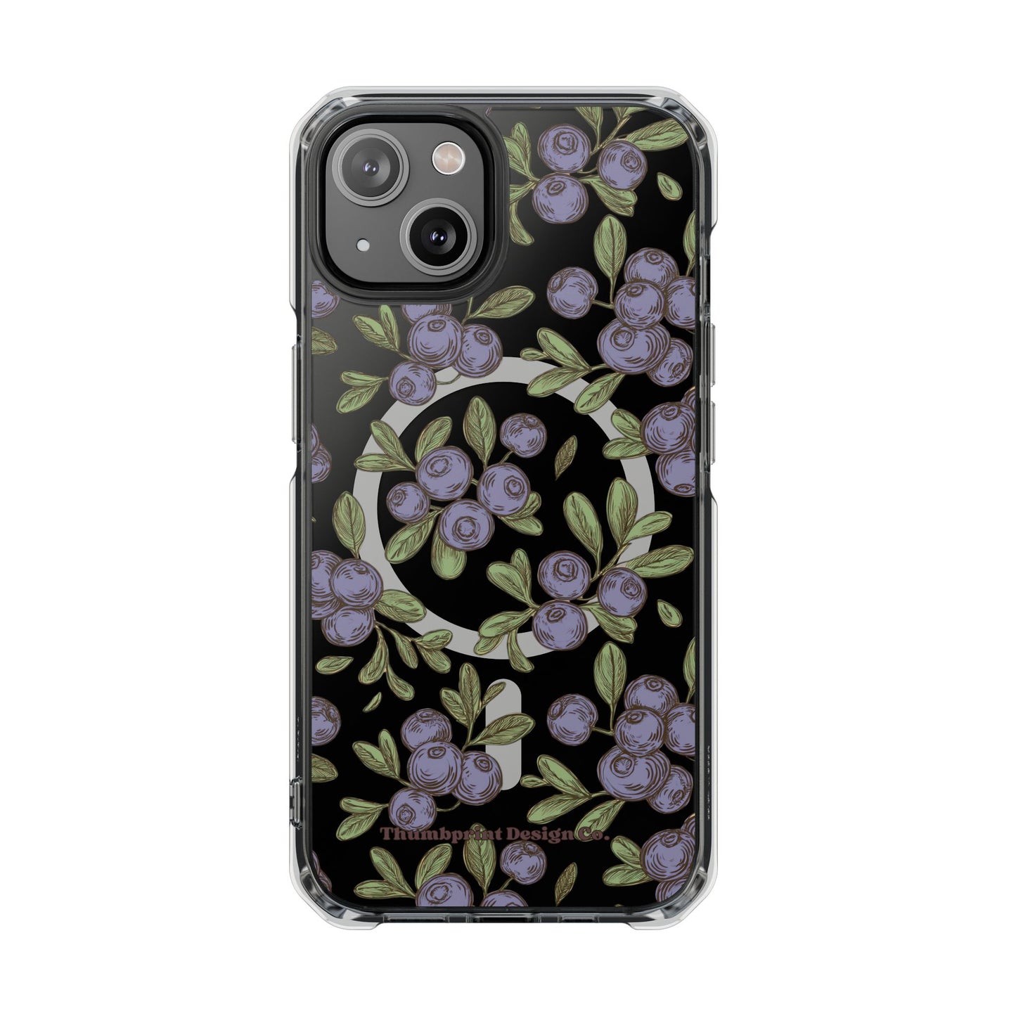 Michigan Blueberry Magnetic Clear Impact Cases
