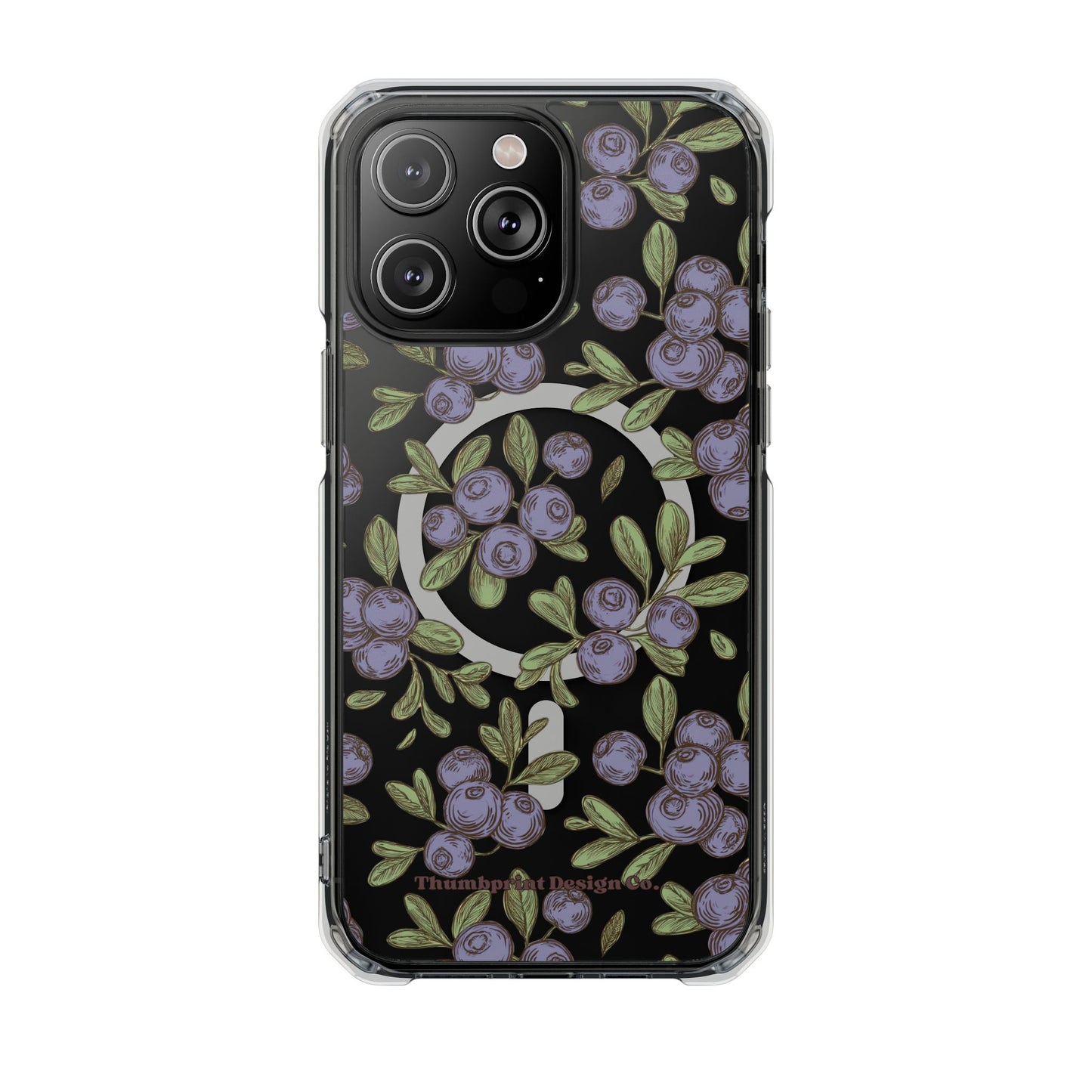 Michigan Blueberry Magnetic Clear Impact Cases