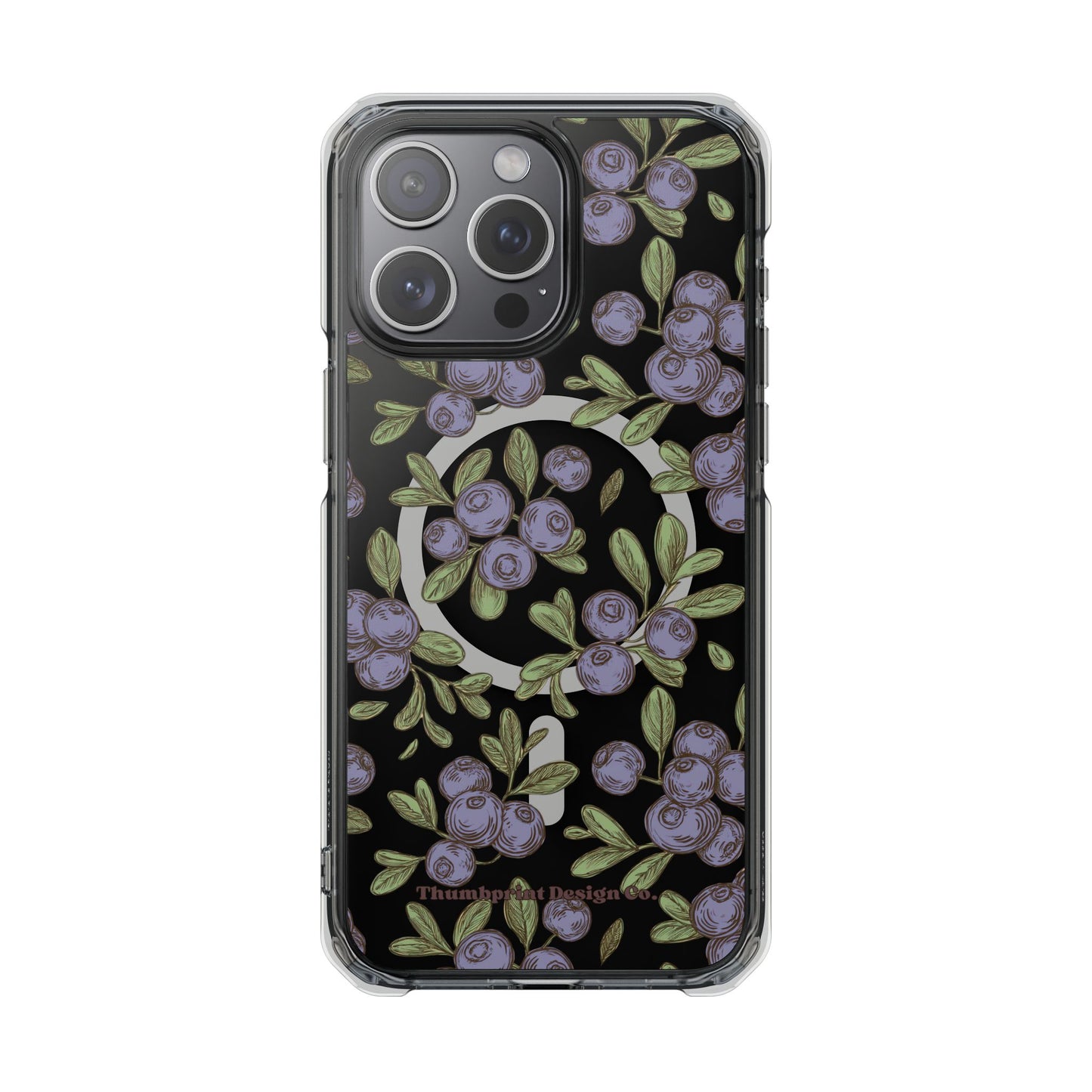 Michigan Blueberry Magnetic Clear Impact Cases