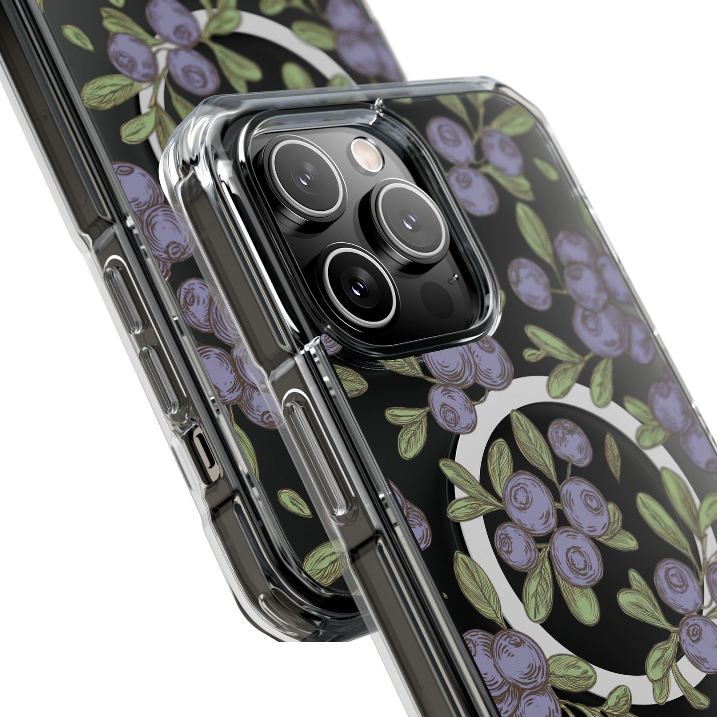 Michigan Blueberry Magnetic Clear Impact Cases