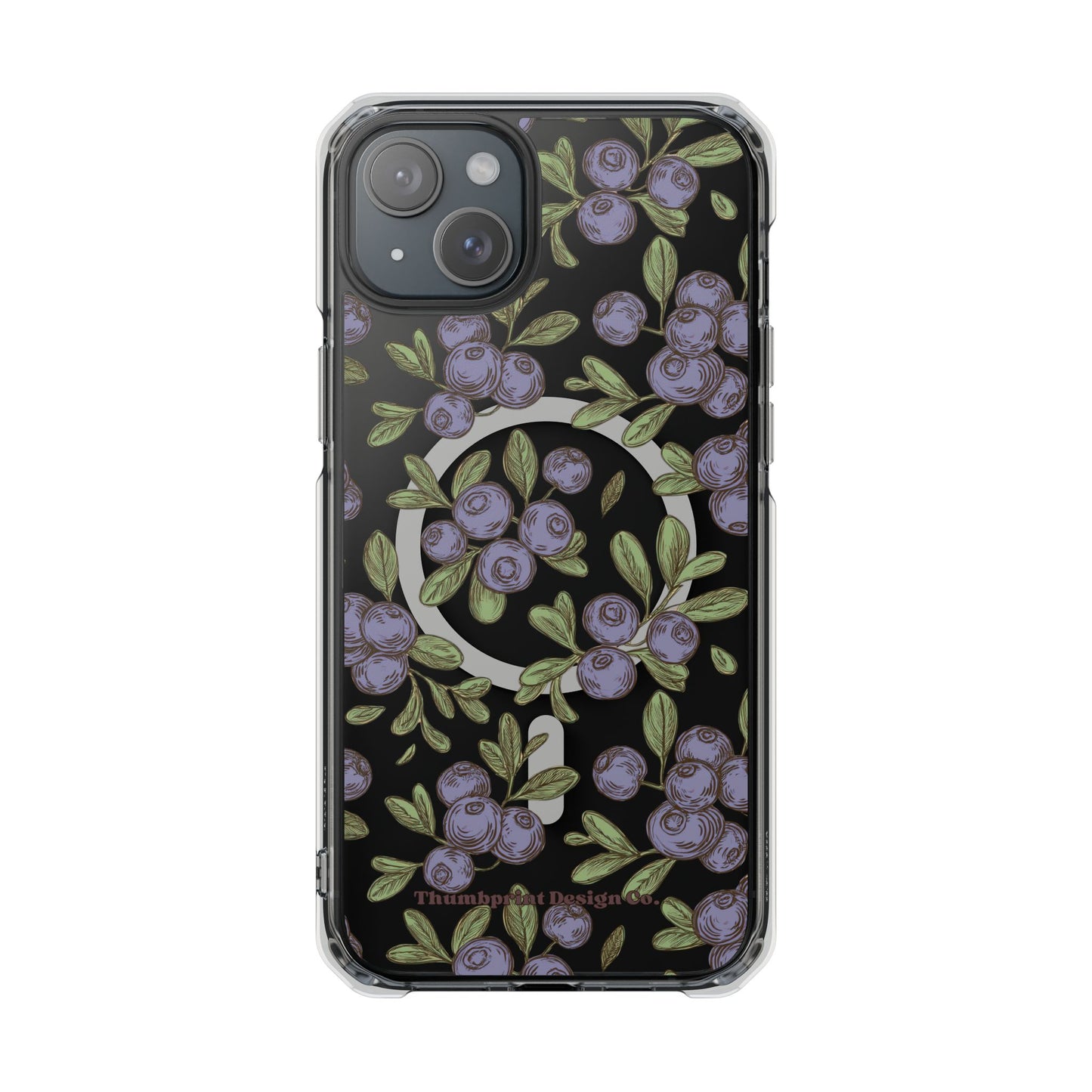 Michigan Blueberry Magnetic Clear Impact Cases