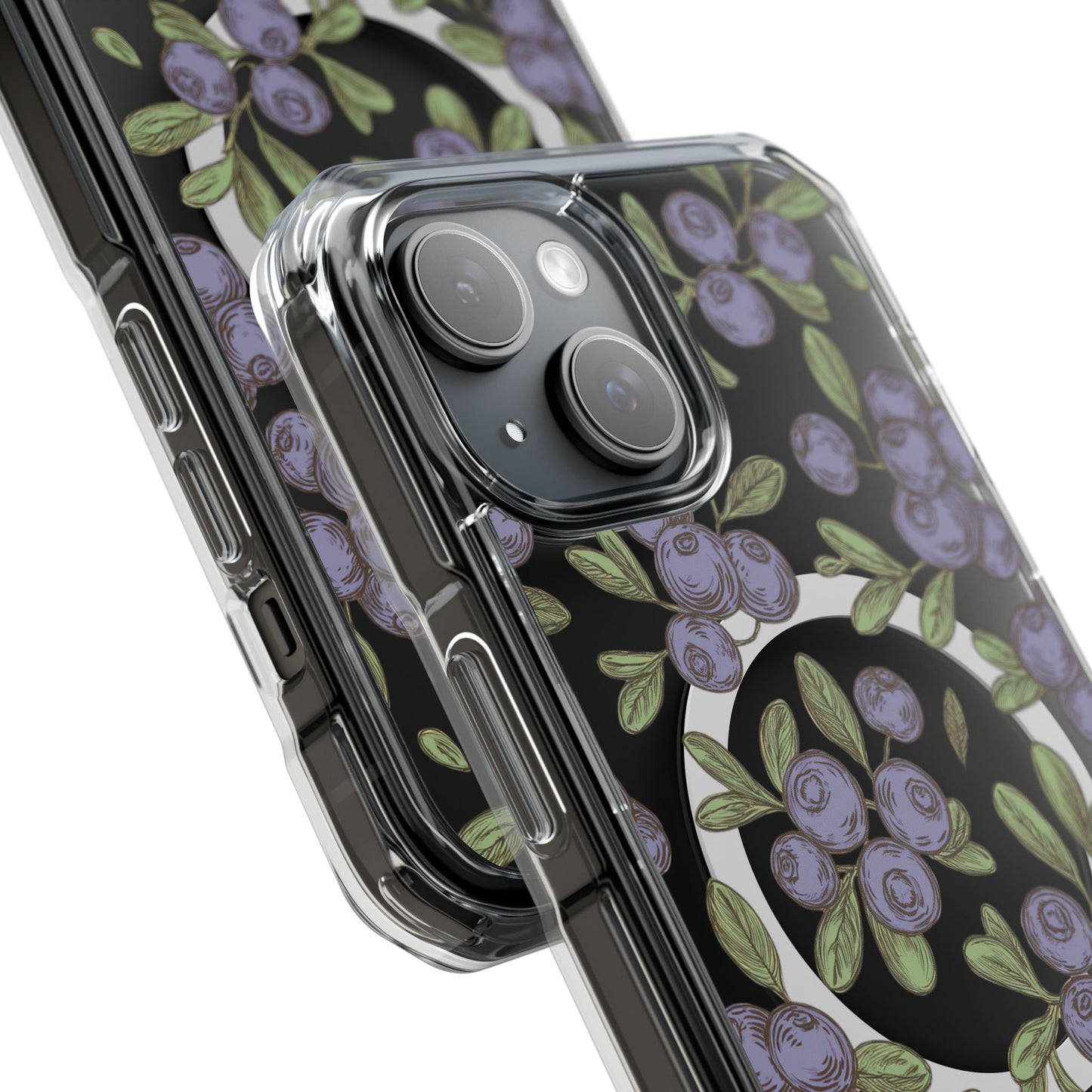Michigan Blueberry Magnetic Clear Impact Cases