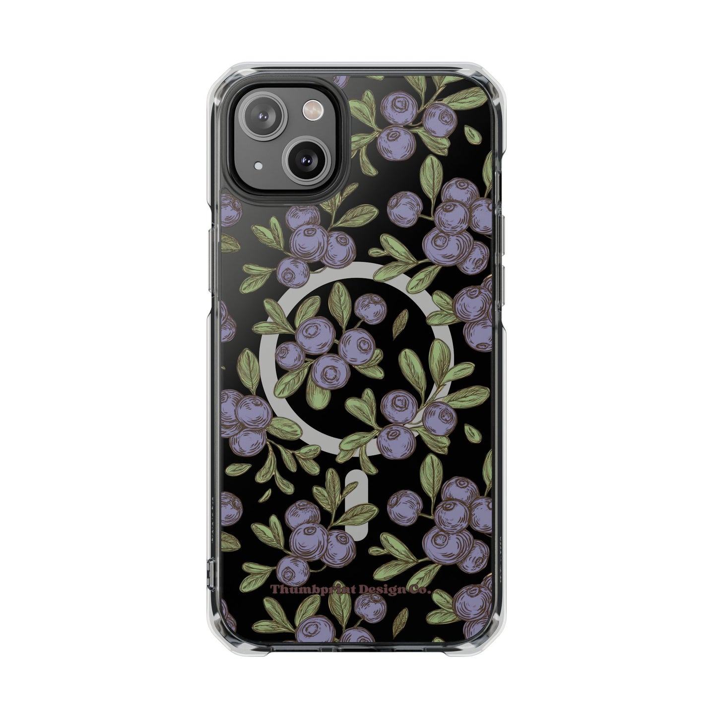 Michigan Blueberry Magnetic Clear Impact Cases