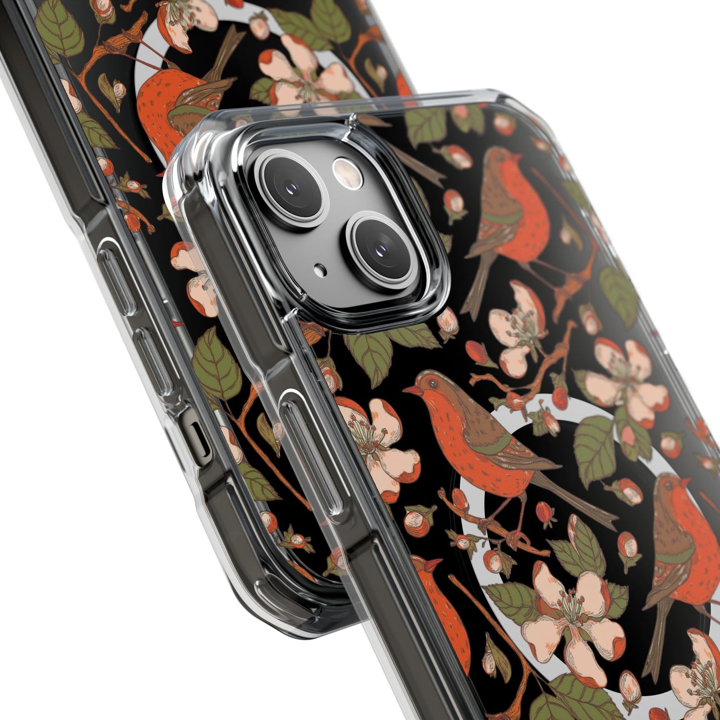 Floral Flight Magnetic Clear Impact Cases