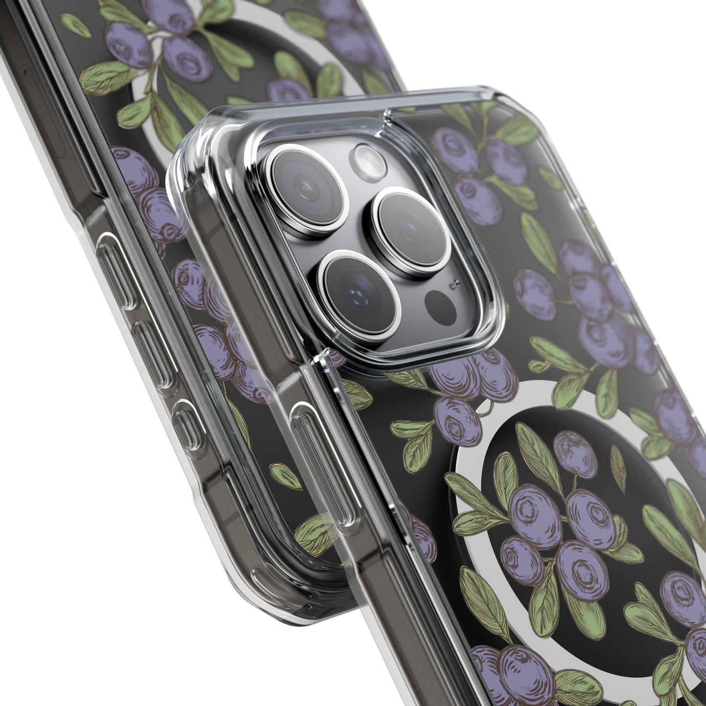 Michigan Blueberry Magnetic Clear Impact Cases