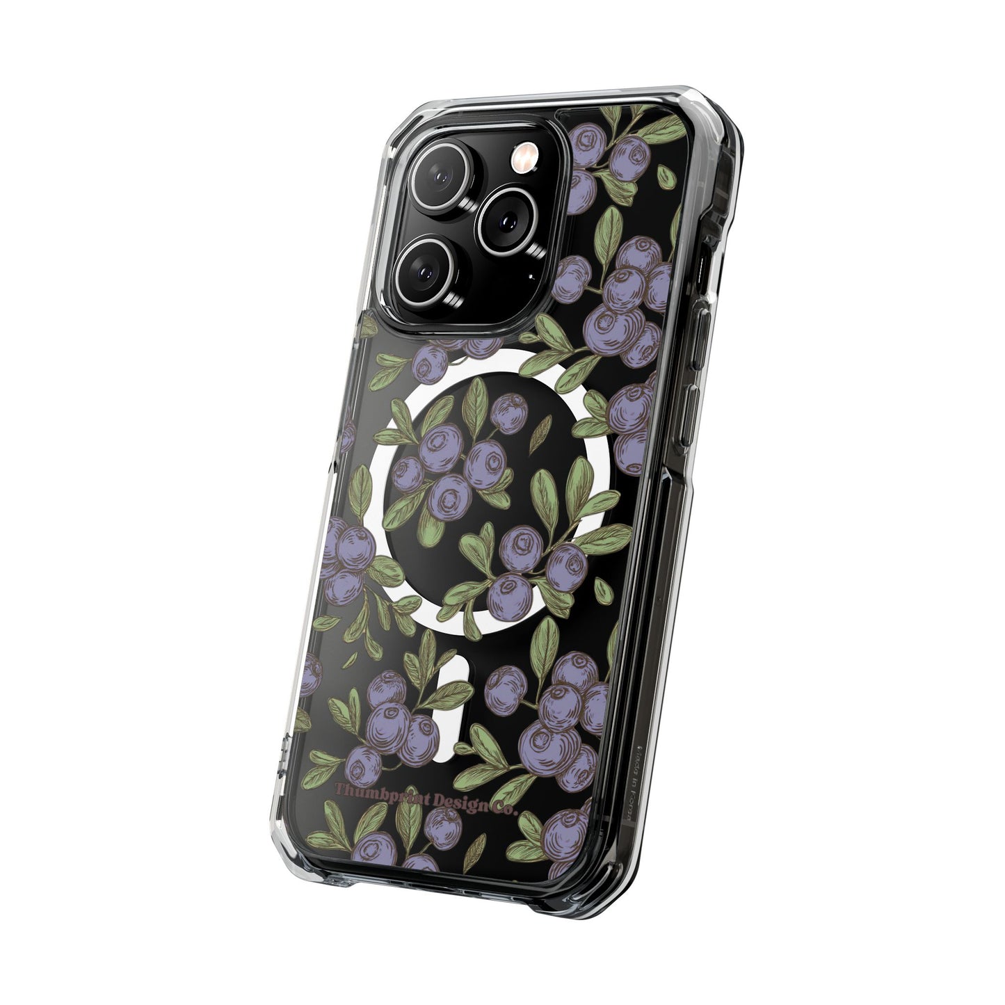 Michigan Blueberry Magnetic Clear Impact Cases