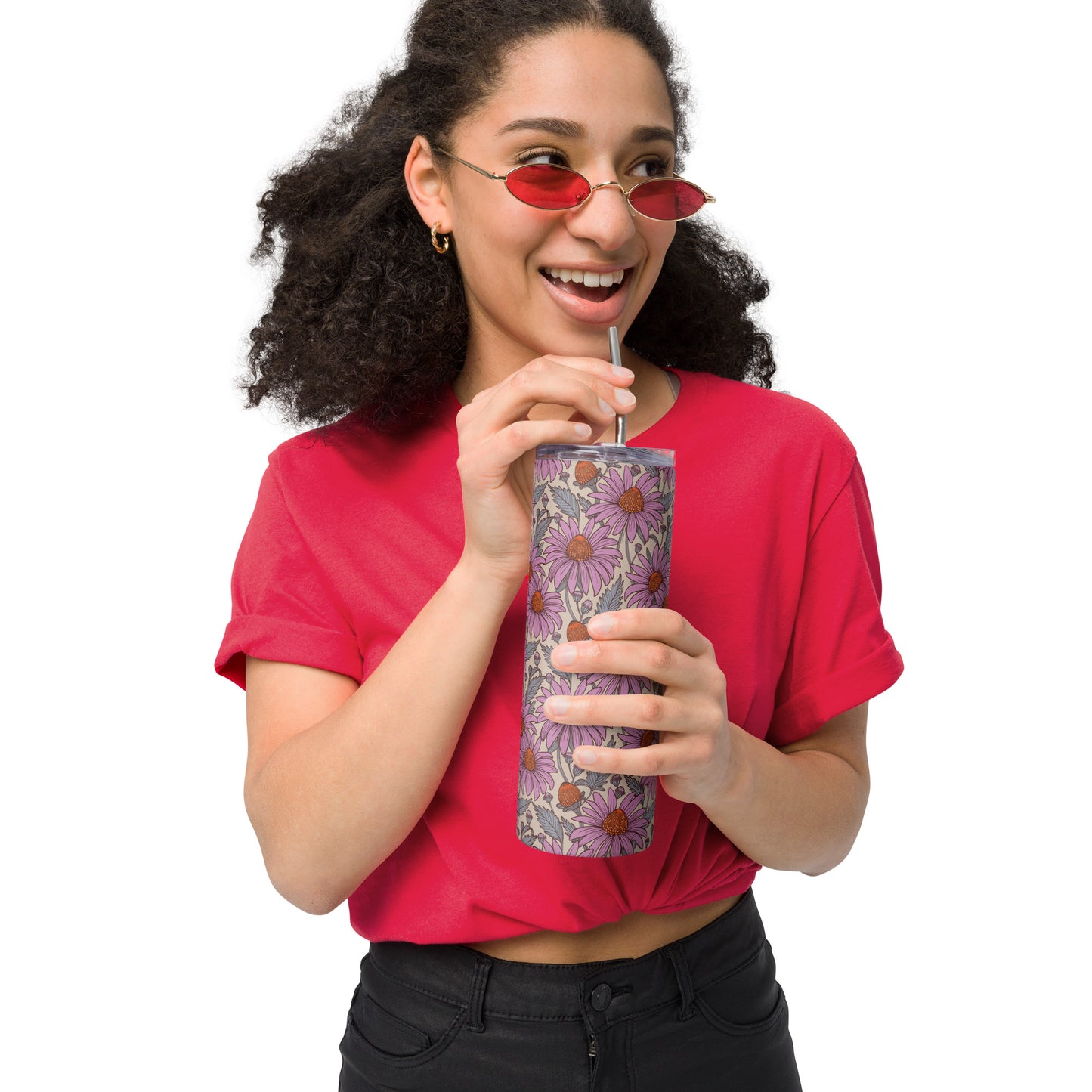 Purple Coneflower Party 20oz Stainless Steel Tumbler