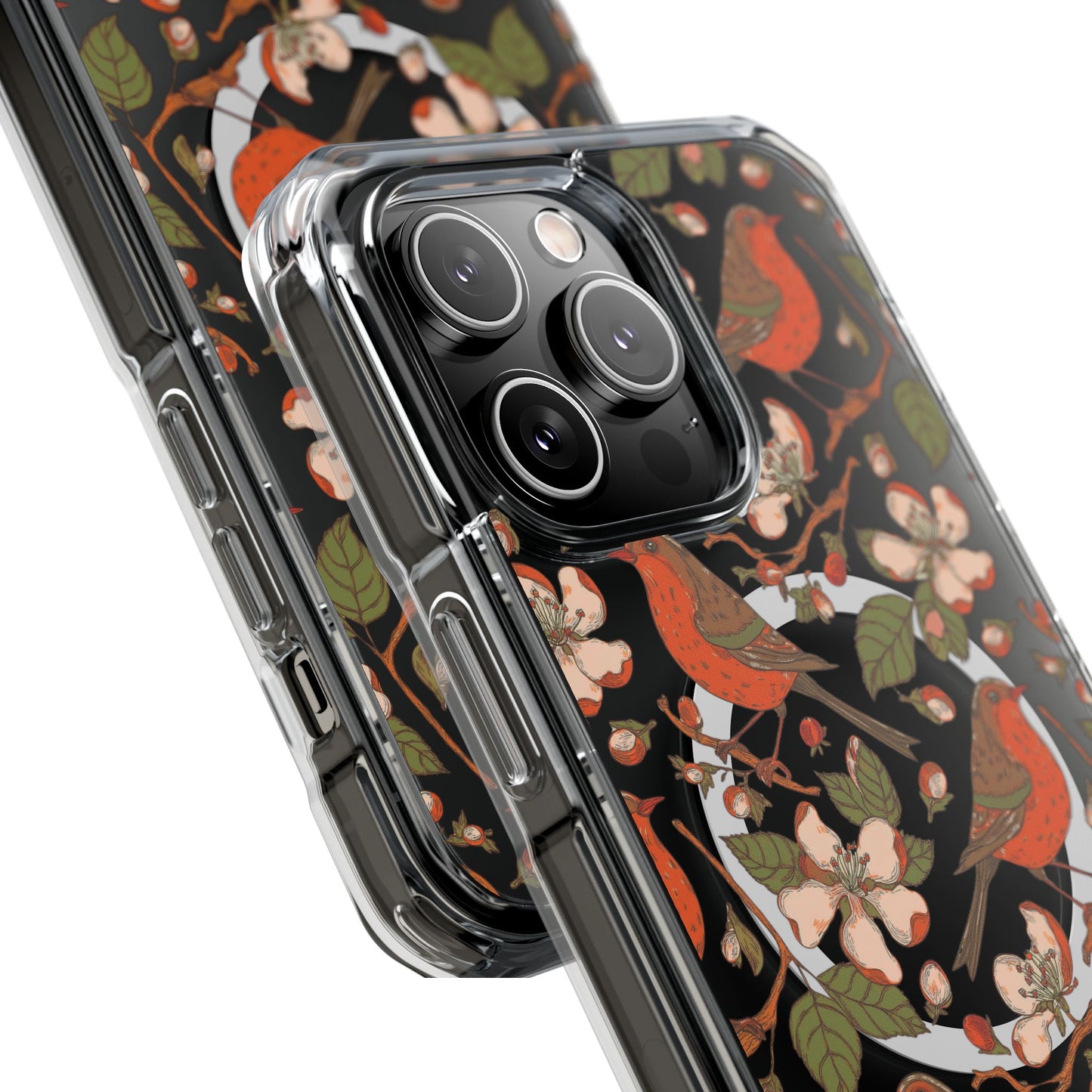 Floral Flight Magnetic Clear Impact Cases