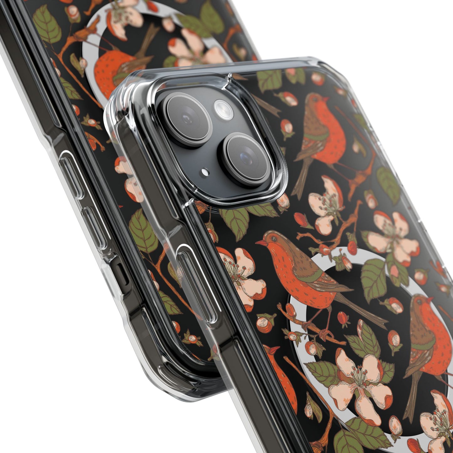 Floral Flight Magnetic Clear Impact Cases