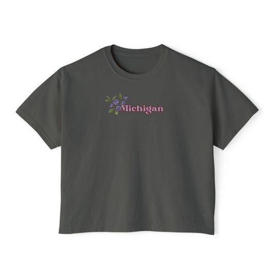 Michigan Blueberry-Mid Crop Boxy Tee