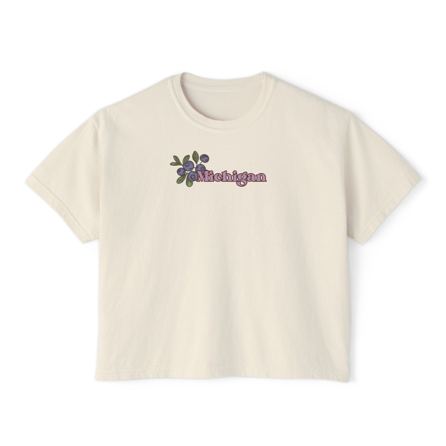 Michigan Blueberry-Mid Crop Boxy Tee