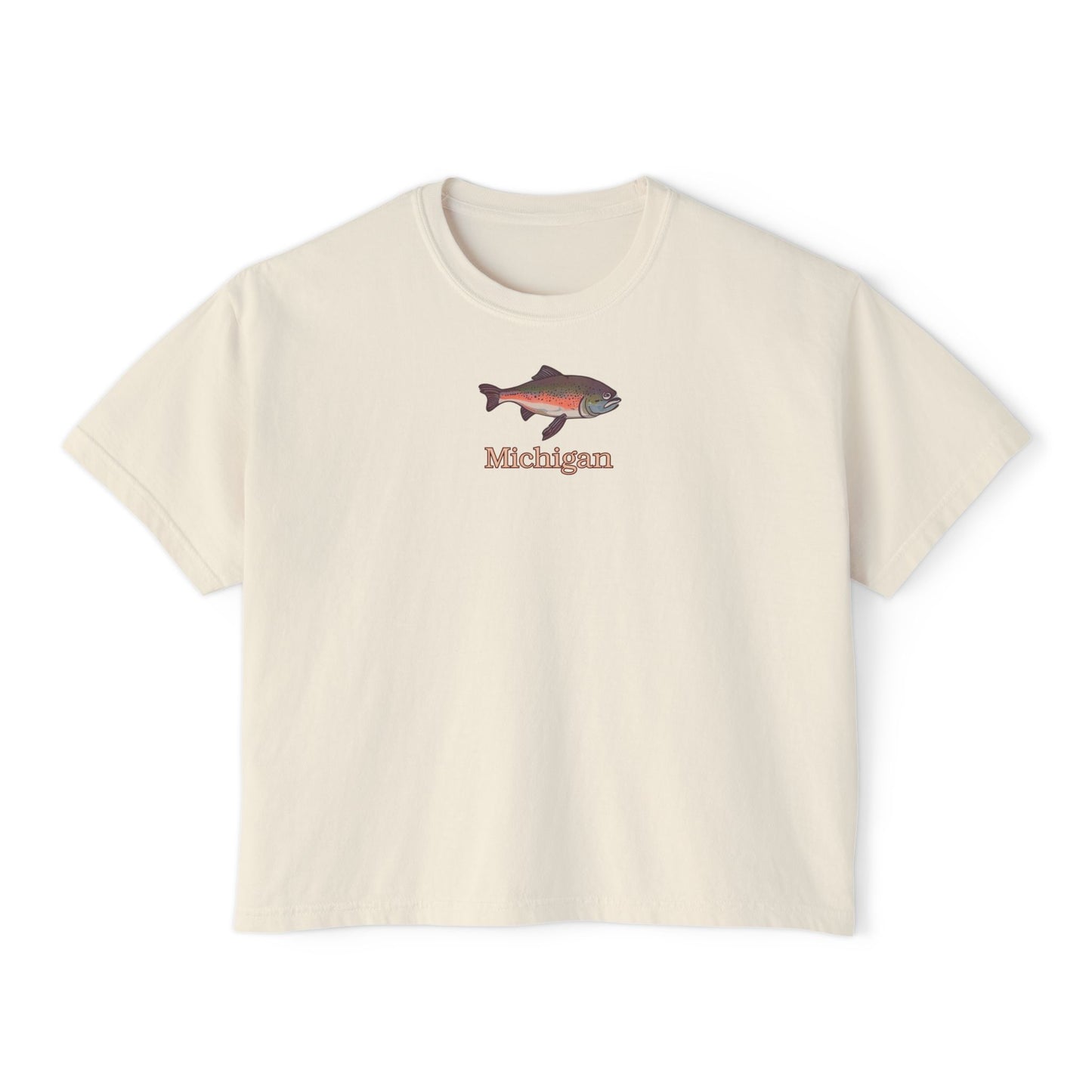 Trout Couture Michigan-Mid Crop Boxy Tee