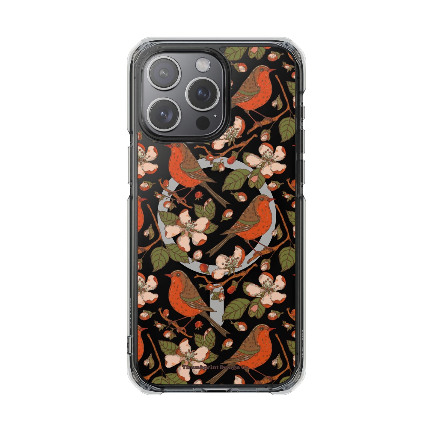 Floral Flight Magnetic Clear Impact Cases