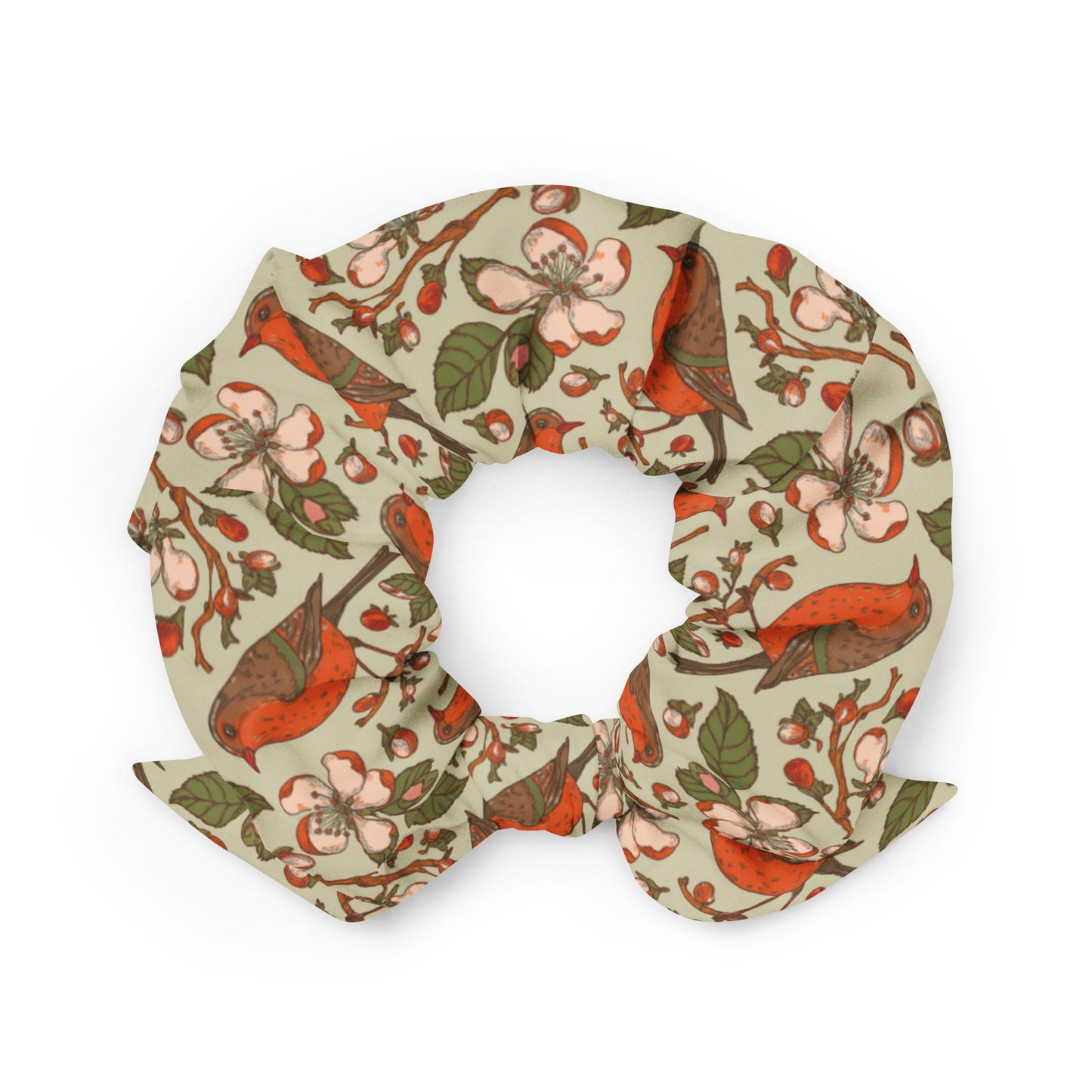 Floral Flight Recycled Scrunchie