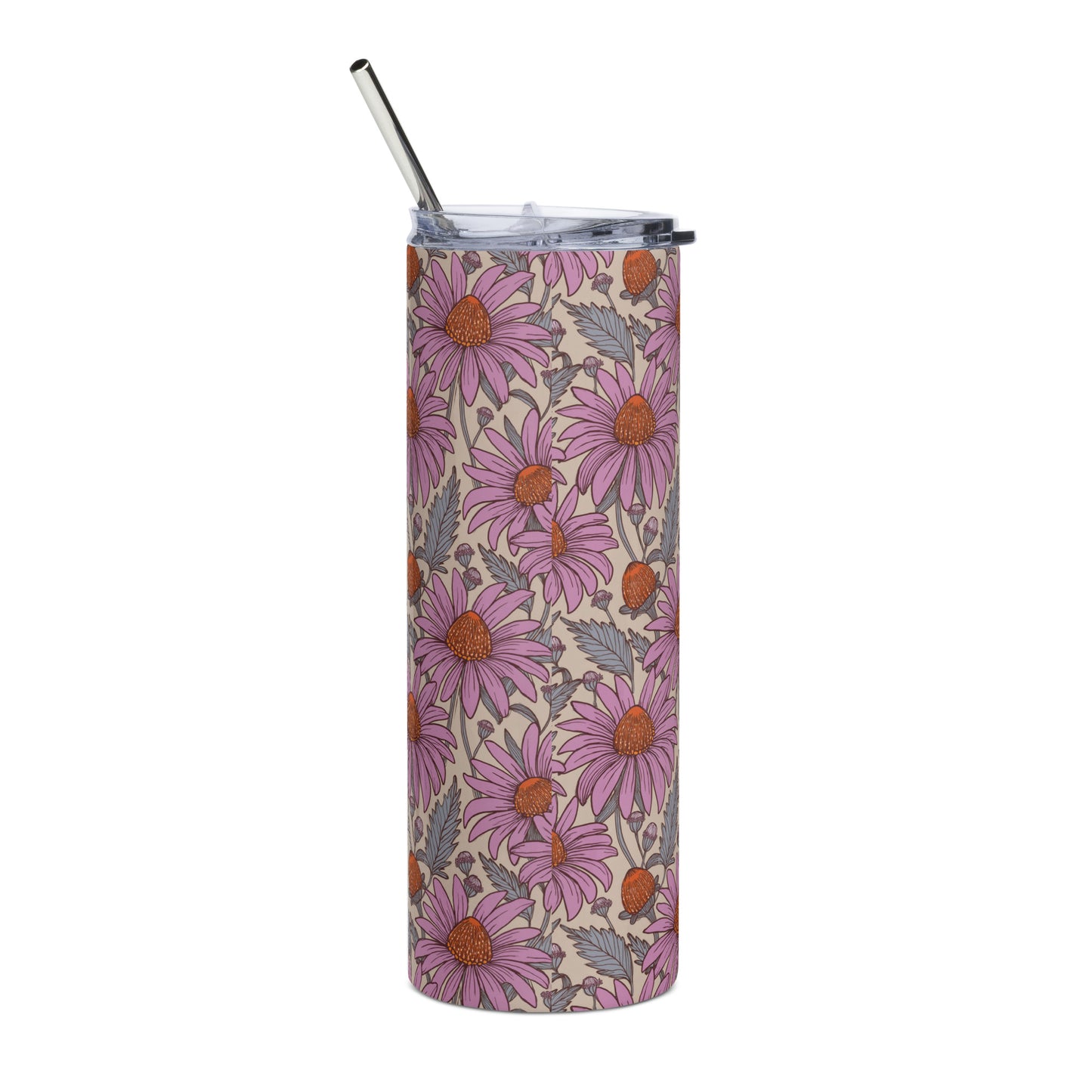 Purple Coneflower Party 20oz Stainless Steel Tumbler