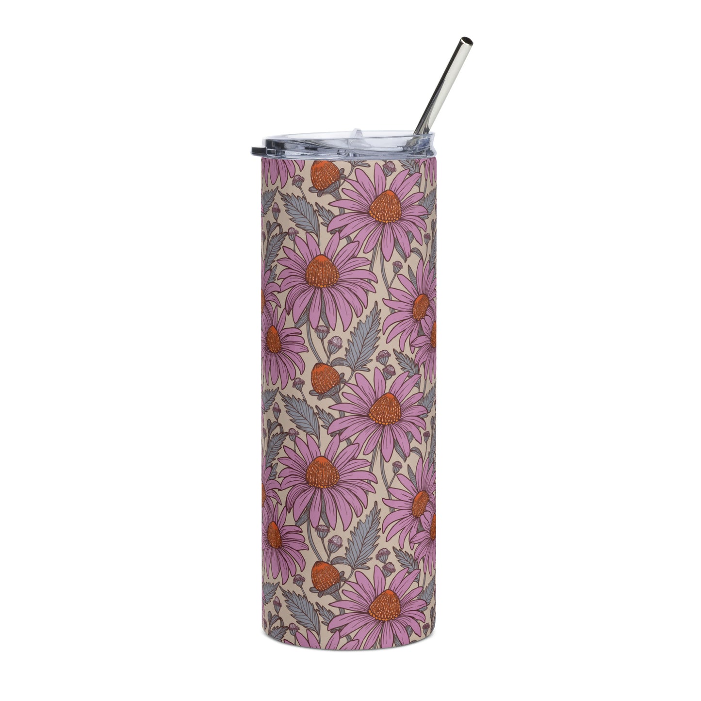 Purple Coneflower Party 20oz Stainless Steel Tumbler